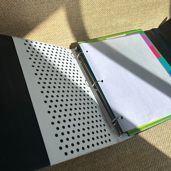 Mead Trapper Keeper Binder Retro Geometric Design 2000s with Folders - Picture 8 of 14